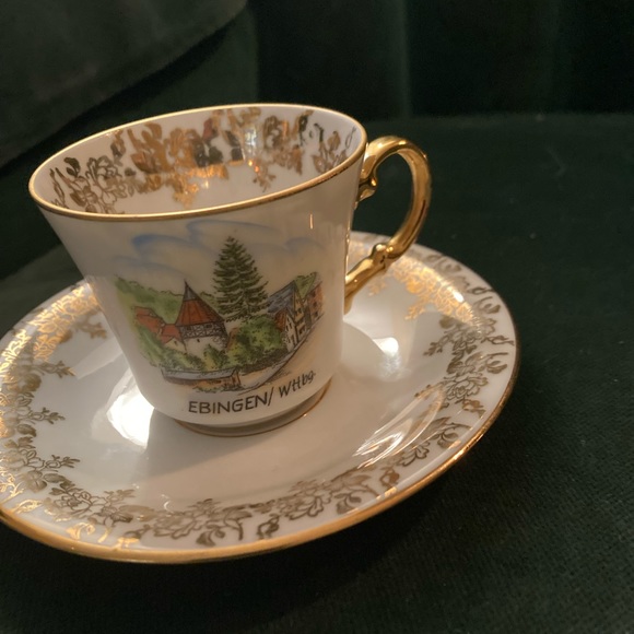 Ebingen/Wttbg Gerold porcelain Demitasse cup and saucer - Picture 2 of 5